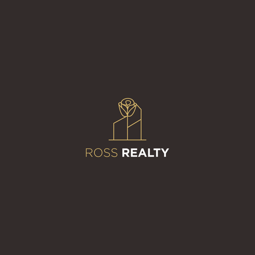 Rose gold logo with the title 'ROSS REALTY'