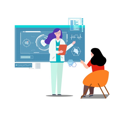 Medical artwork with the title ' Sophisticated Vector Medical illustration for Tech-Company'