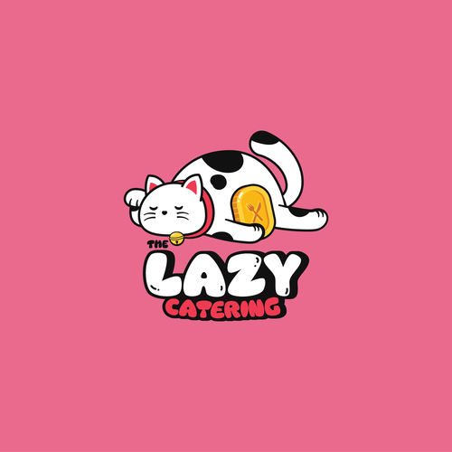 Lucky logo with the title 'The Lazy Catering'