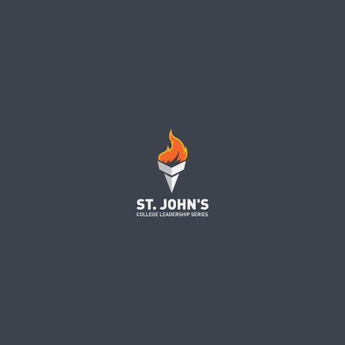 Torch logo with the title 'Logo for St. John's Leadership Series '