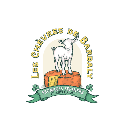 Milk logo with the title 'Les Chèvres de Barbaly'