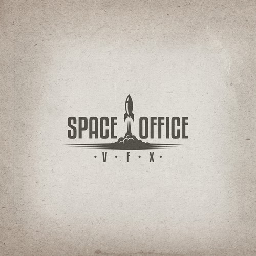 Spaceship design with the title 'Logo concept for a visual effects company'