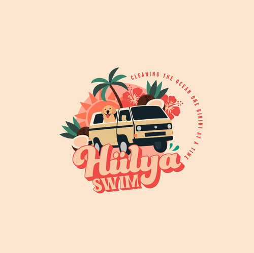 Van logo with the title 'Hülya Swims'