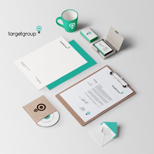 Marketing brand with the title 'Brand Identity for Target GROUP'