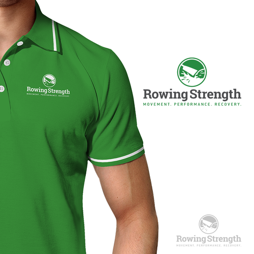 Training logo with the title 'Rowing Strength Logo Design'
