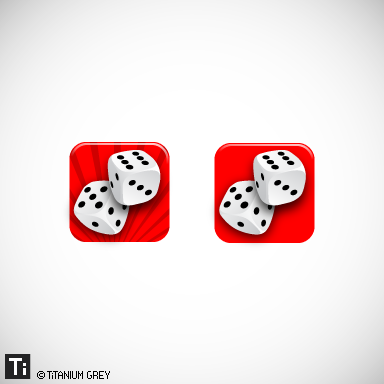 Dice design with the title '"Dice" icon'