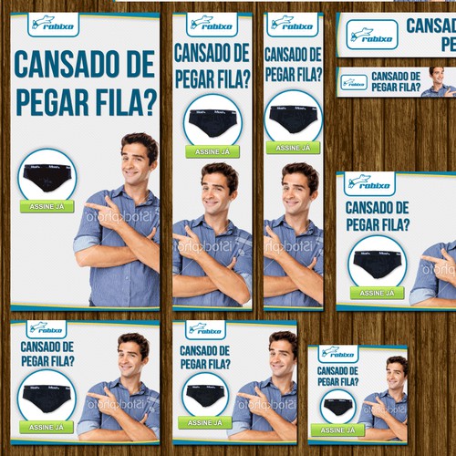 Underwear design with the title 'Help Rabixo with a new banner ad'