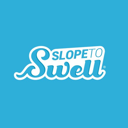 Handwritten logo with the title 'Fontype Combo Cali Style Logo for SlopeToSwell'