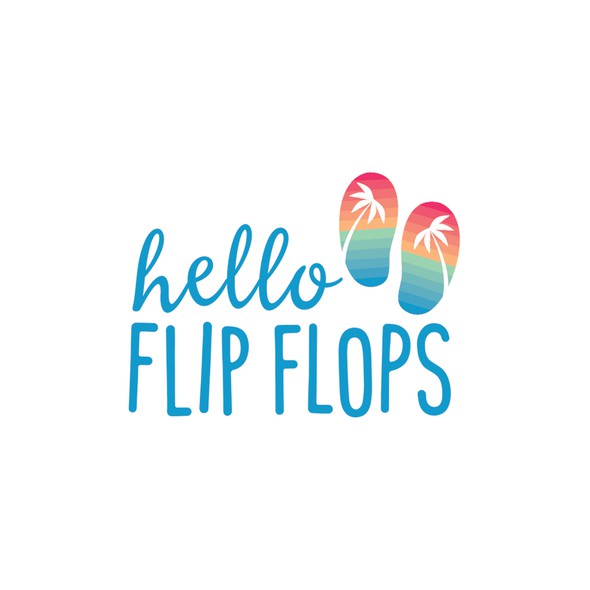 Flip flop design with the title 'Logo concept for a flip flop company'