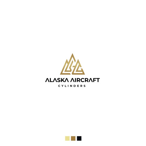 Aircraft logo with the title 'Alaska AAC logo design'