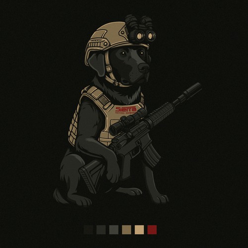 Military t-shirt with the title 'T-shirt design for "Tactilab" group.'