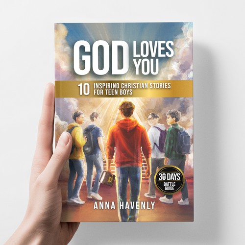 Paint design with the title 'Christian Teenage Book Cover Design'