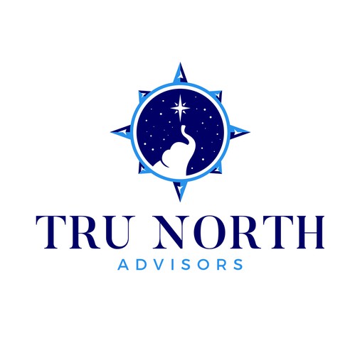 Star brand with the title 'Thrive and Flourish Logo for Tru North Advisors'