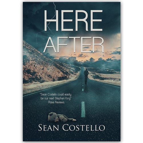 Teddy design with the title 'Here After book cover'