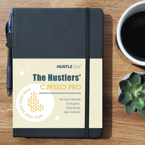 Notebook design with the title 'Notebook Packaging Design'