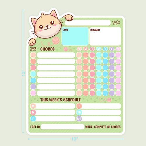 Wool design with the title 'Chore Chart design'