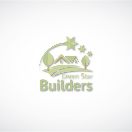 Shooting logo with the title 'Logo for Green Building Company'