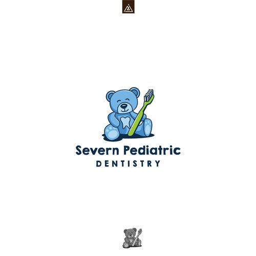 Toothbrush logo with the title 'Bear Logo Design'