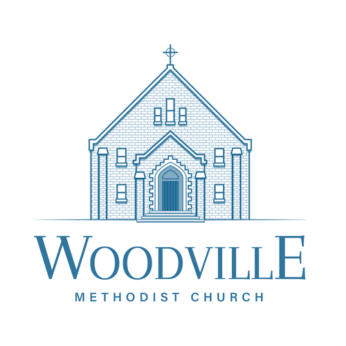 Cross brand with the title 'Woodville Methodist Church'