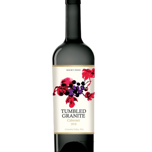 Grape design with the title 'Wine label'