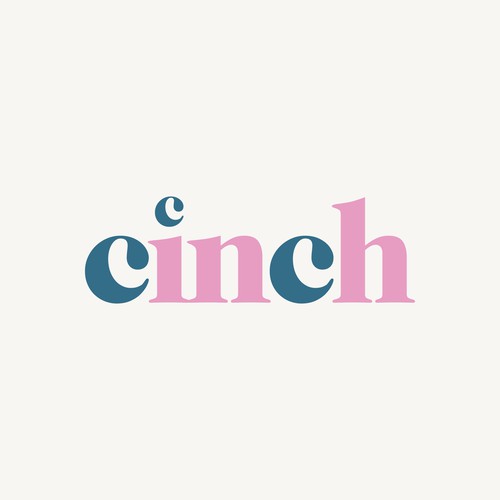 Serif logo with the title '"cinch" logotype'