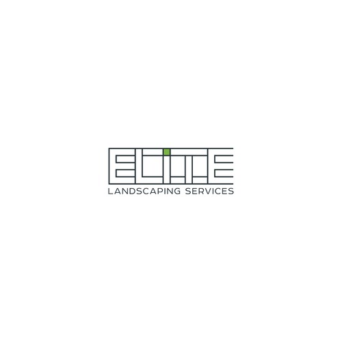 Landscape design with the title 'ELITE name logo'