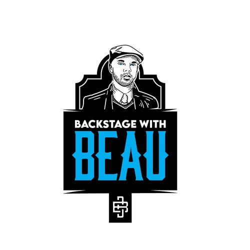 Adobe creative cloud logo with the title 'Logo design for Backstage with Beau'