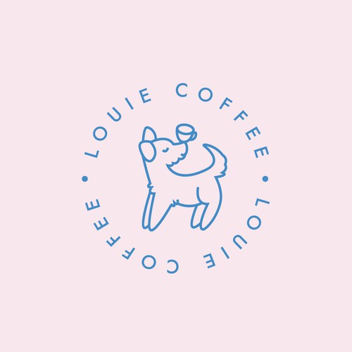 Coffee brand with the title 'Louie Coffee Logo'