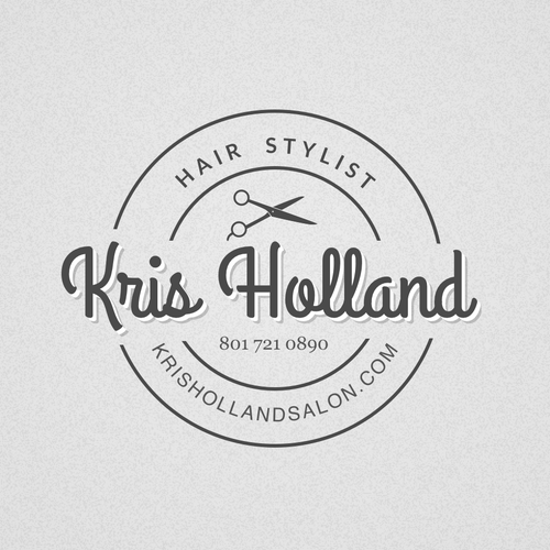 Hair salon design with the title 'Kris Holland'