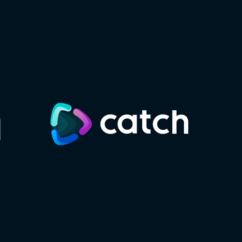 Apple logo with the title 'Catch - logo design'