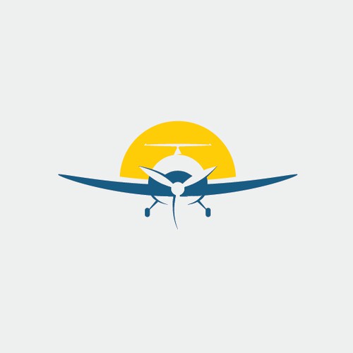 Pilot logo with the title 'Sunrise Flight Logo – the Love of Flying'