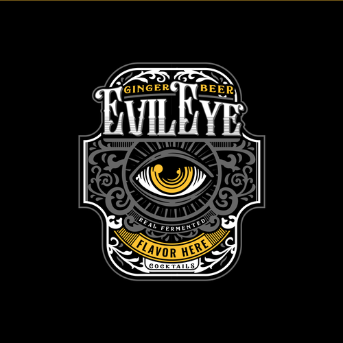 Ginger logo with the title 'Evil Eye Beer'