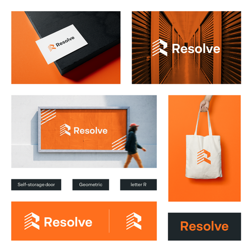 Self storage logo with the title 'Logo Concept for Resolve'