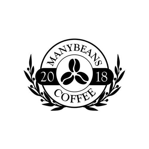 Bean logo with the title 'Emblem for a coffee company'