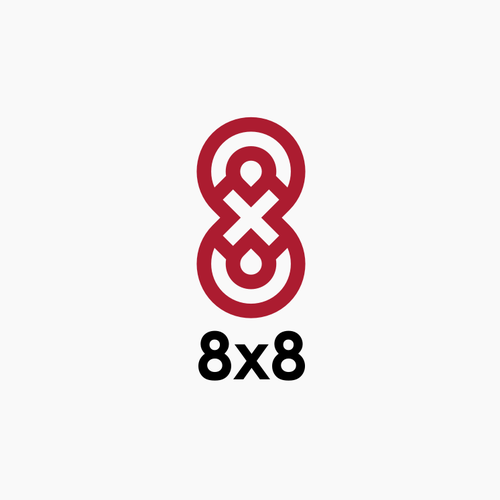 Number 8 logo with the title '8X8'