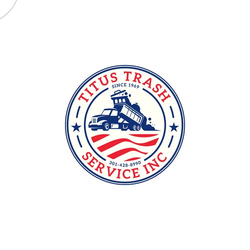 Truck brand with the title '55 year anniversary of a trash company'