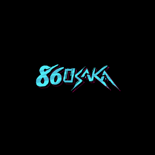 Cyberpunk logo with the title 'Logo concept for 86Osaka'