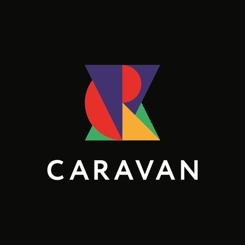 Shapes logo with the title 'Geometric logo concept for Ad agency'