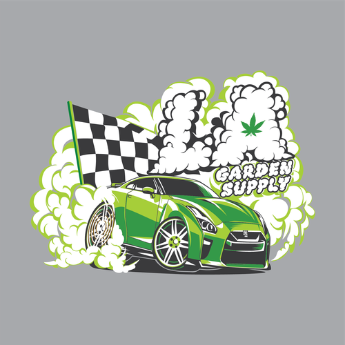 Car t-shirt with the title 'NISSAN GT R'