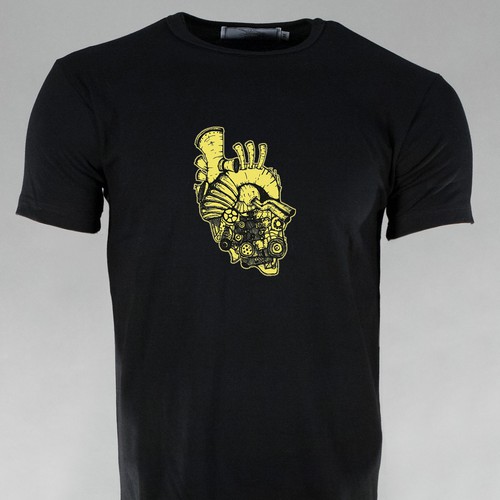 Heart t-shirt with the title 'Heart-style car engine T-shirt'