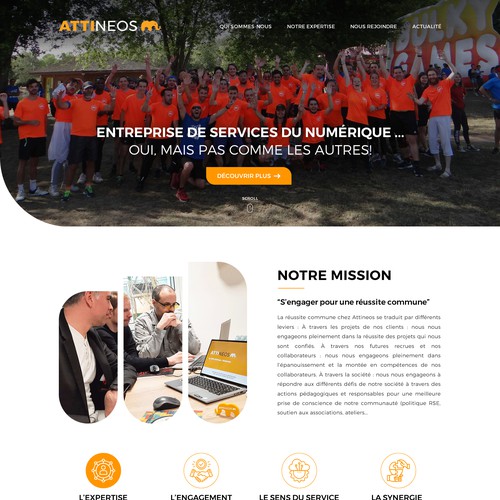 HTML5 website with the title 'Digital Industry IT webpage redesign'