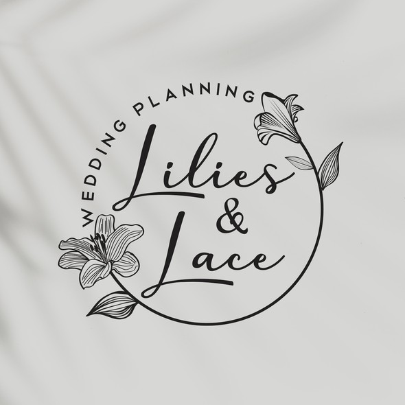 Floral logo with the title 'Elegant floral design for wedding companies '