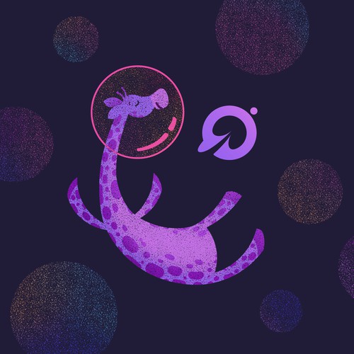 Giraffe design with the title 'Mascot design'