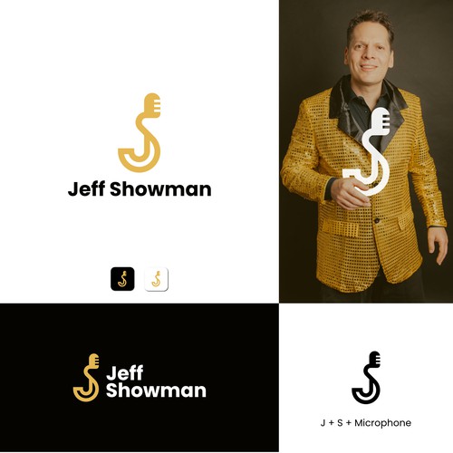 J logo with the title 'unique logo for Jeff Showman'