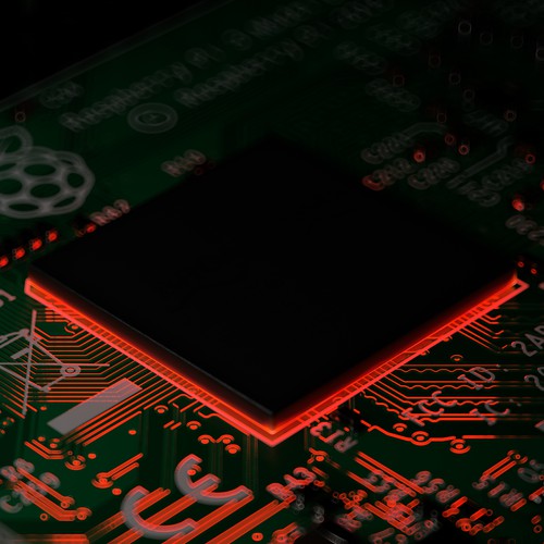 Glow design with the title 'Raspberry Street - Hot Pi'