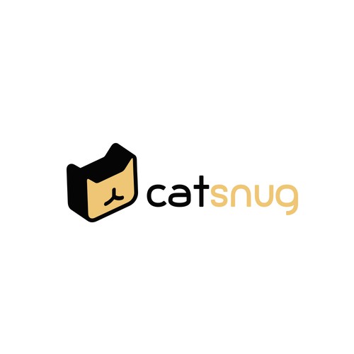 Cute cat logo with the title 'Cat logo'