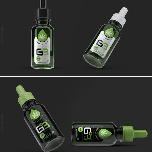 Drop design with the title 'brand identity for GeorgeBotanicals'