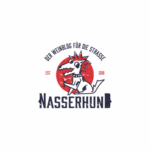 Heavy metal logo with the title 'Der Weinblog für die Strasse'