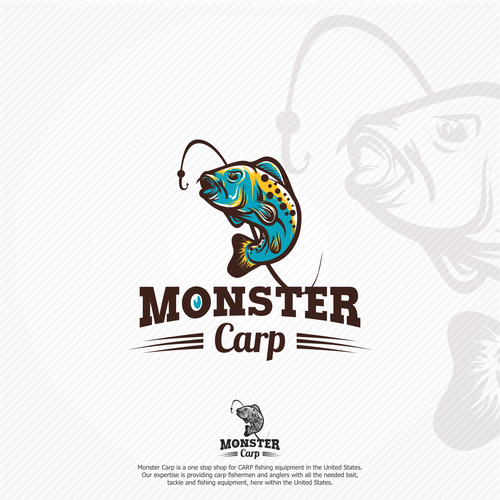 Fish logo with the title 'Monster Carp fish'