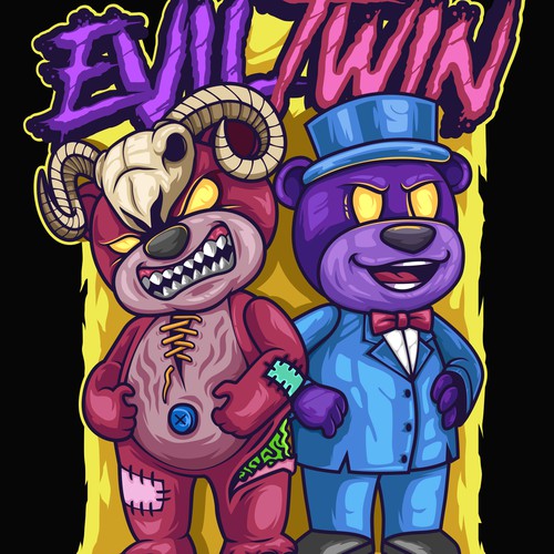 Spooky design with the title 'Evil Twin'